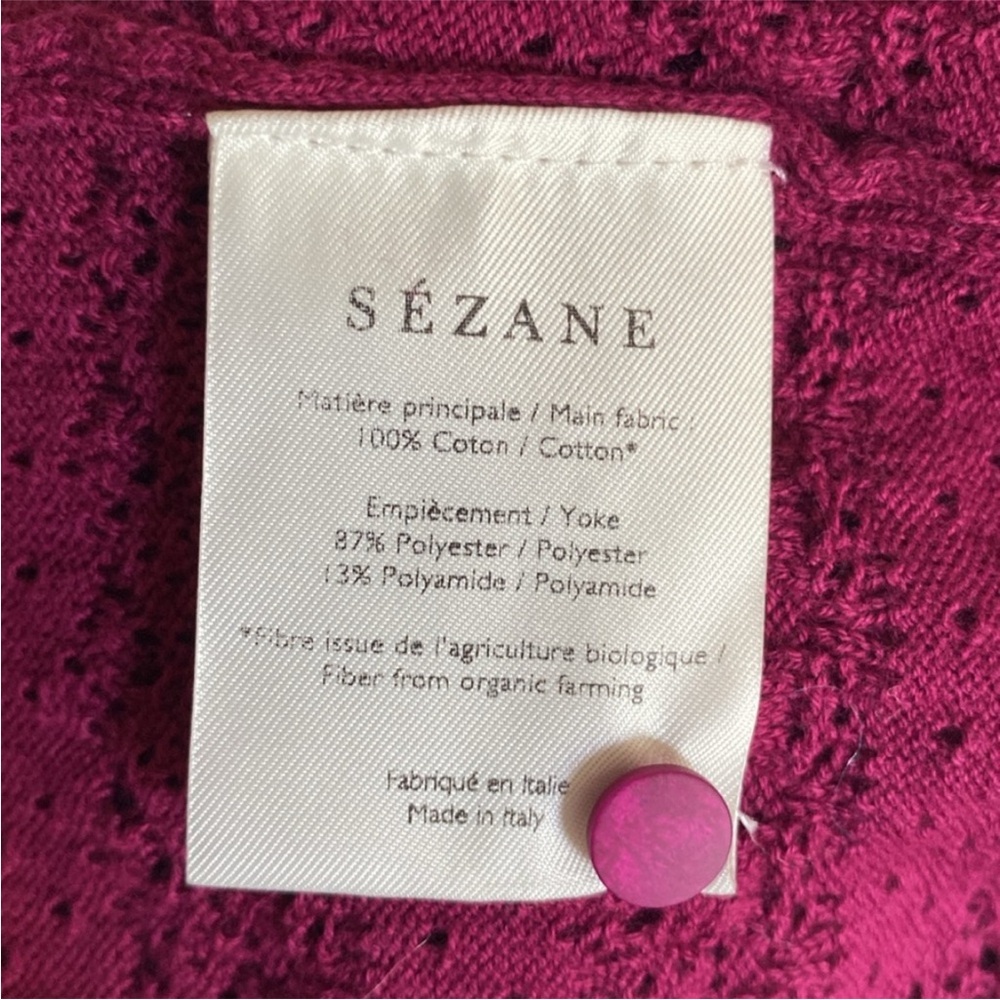 Sezane Plum V-Neck Ribbed Sweater - Picture 3 of 8